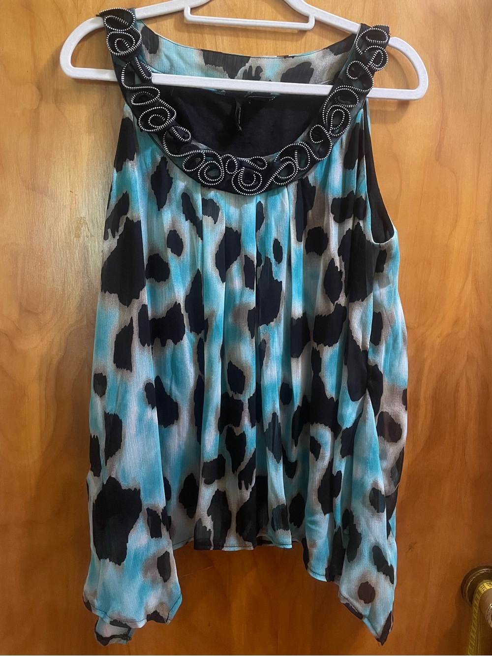 Teal and Black with Artisan Zipper Design Detail